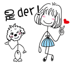 Slender girl and Nini sticker #14235355