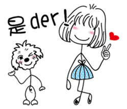 Slender girl and Nini sticker #14235355
