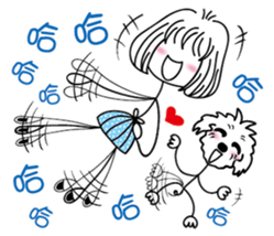 Slender girl and Nini sticker #14235357