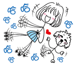 Slender girl and Nini sticker #14235357