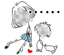 Slender girl and Nini sticker #14235369