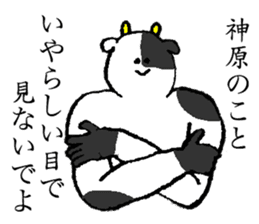 Cow's name is Kanbara sticker #14236376