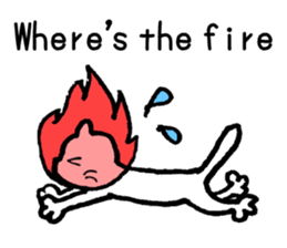 White cat teaches English lesson! sticker #14236683