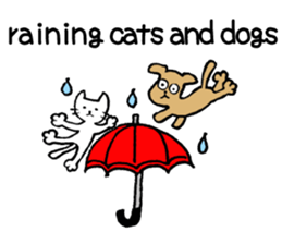 White cat teaches English lesson! sticker #14236686