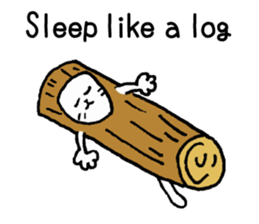 White cat teaches English lesson! sticker #14236687