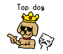 White cat teaches English lesson! sticker #14236695