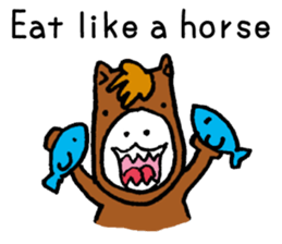 White cat teaches English lesson! sticker #14236703