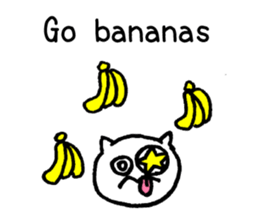 White cat teaches English lesson! sticker #14236707