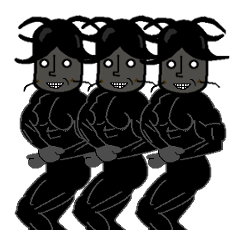 Anthropomorphized muscular cockroach