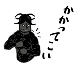Anthropomorphized muscular cockroach sticker #14236949