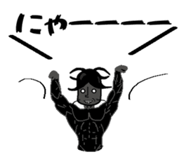 Anthropomorphized muscular cockroach sticker #14236950