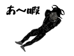 Anthropomorphized muscular cockroach sticker #14236959