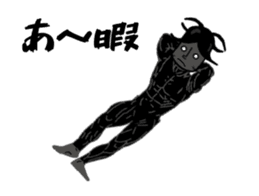 Anthropomorphized muscular cockroach sticker #14236959