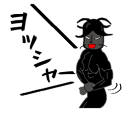 Anthropomorphized muscular cockroach sticker #14236963