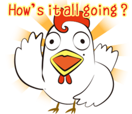 Funny Chicken Sticker sticker #14237007