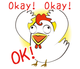 Funny Chicken Sticker sticker #14237011