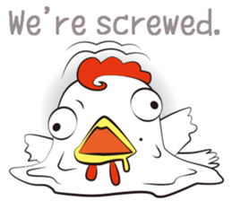 Funny Chicken Sticker sticker #14237016