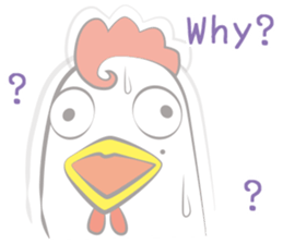 Funny Chicken Sticker sticker #14237019
