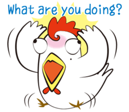 Funny Chicken Sticker sticker #14237027