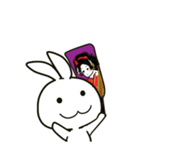 blanc rabbit from New Year's sticker #14237154