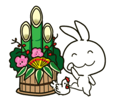 blanc rabbit from New Year's sticker #14237159