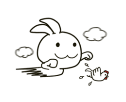 blanc rabbit from New Year's sticker #14237168