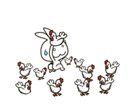 blanc rabbit from New Year's sticker #14237169