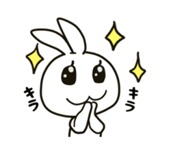 blanc rabbit from New Year's sticker #14237170