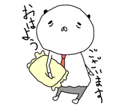 Panda turned into a company slave sticker #14237222