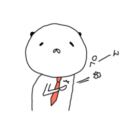 Panda turned into a company slave sticker #14237238