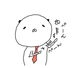 Panda turned into a company slave sticker #14237239