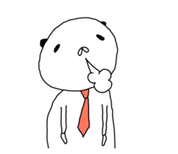 Panda turned into a company slave sticker #14237241