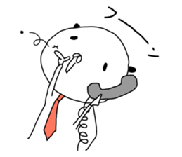 Panda turned into a company slave sticker #14237247