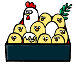 2017 NIWATORI BIRD New Year Sticker sticker #14237335