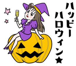 Women lives in the bubble economy event. sticker #14238004