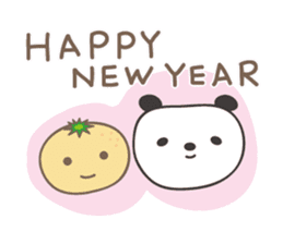 Winter event sticker! Panda and orange sticker #14238269