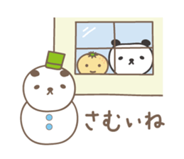 Winter event sticker! Panda and orange sticker #14238271