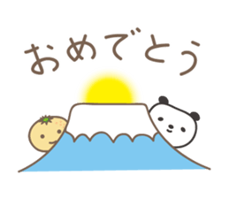 Winter event sticker! Panda and orange sticker #14238274