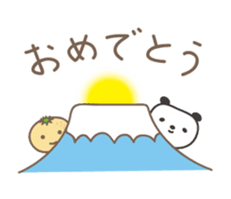 Winter event sticker! Panda and orange sticker #14238274