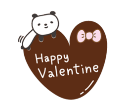 Winter event sticker! Panda and orange sticker #14238290