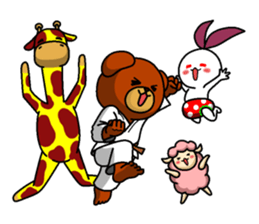 A little Karate fighter,Bear's Akkun 2 sticker #14238996
