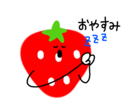 happy happy strawberry sticker #14239575