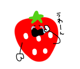 happy happy strawberry sticker #14239578