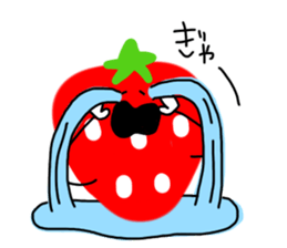 happy happy strawberry sticker #14239579