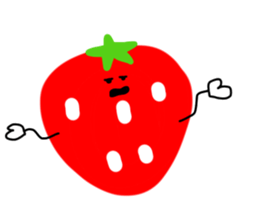 happy happy strawberry sticker #14239580