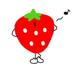 happy happy strawberry sticker #14239581