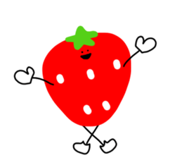 happy happy strawberry sticker #14239582