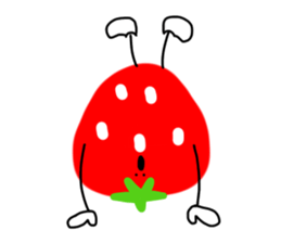 happy happy strawberry sticker #14239583