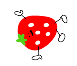 happy happy strawberry sticker #14239584