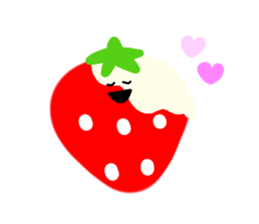 happy happy strawberry sticker #14239586